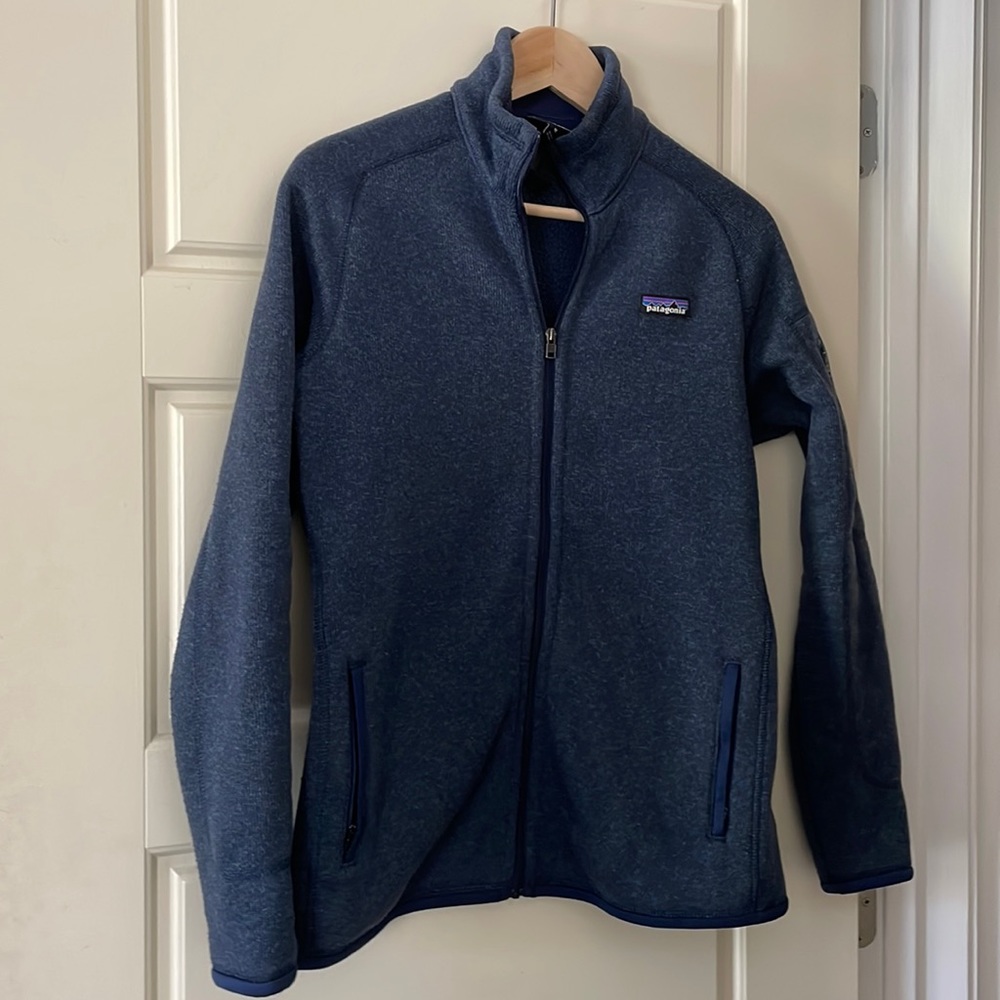 Patagonia better sweater fleece jacket womens M in navy